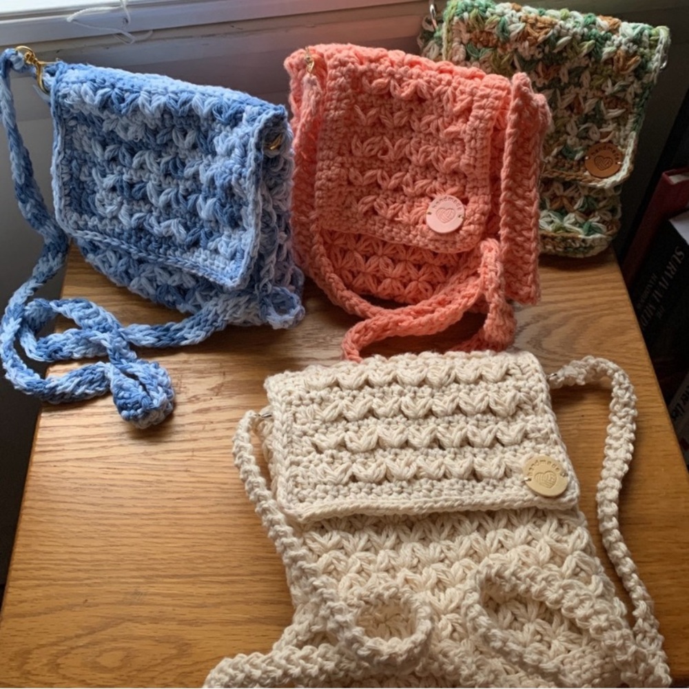 Mini Purse 👉🏻 You pick the Color_Handmade_peach, blue, green, beige